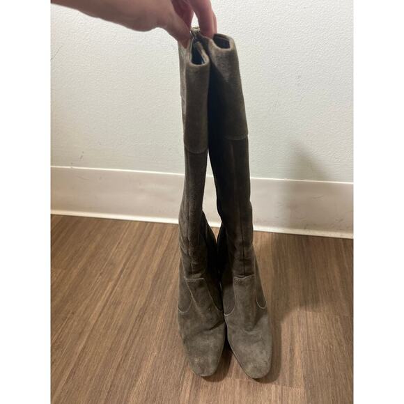 Kristin Davis Knee Chocolate Suede Knee Boot Sz 7M - Picture 2 of 5